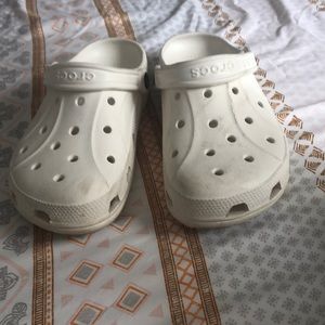 White crocs size 8W but fits more like a 7-7 1/2w